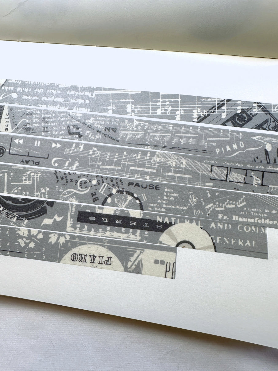 Traveling on Paper - Music Collage washi tape SAMPLES