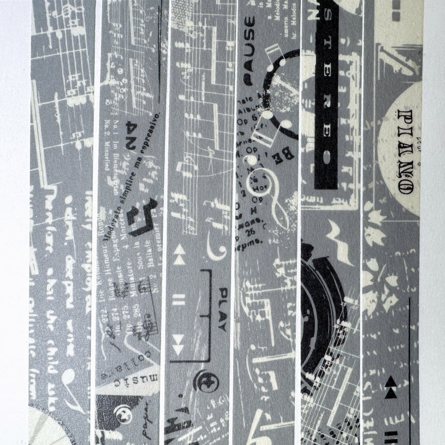 Traveling on Paper - Music Collage washi tape SAMPLES