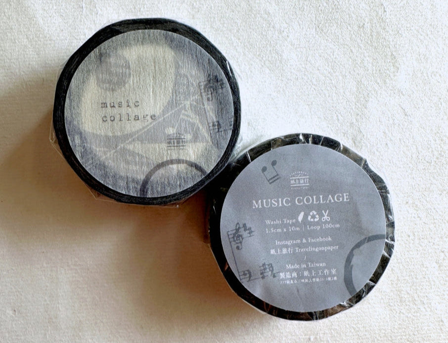 Traveling on Paper - Music Collage washi tape SAMPLES