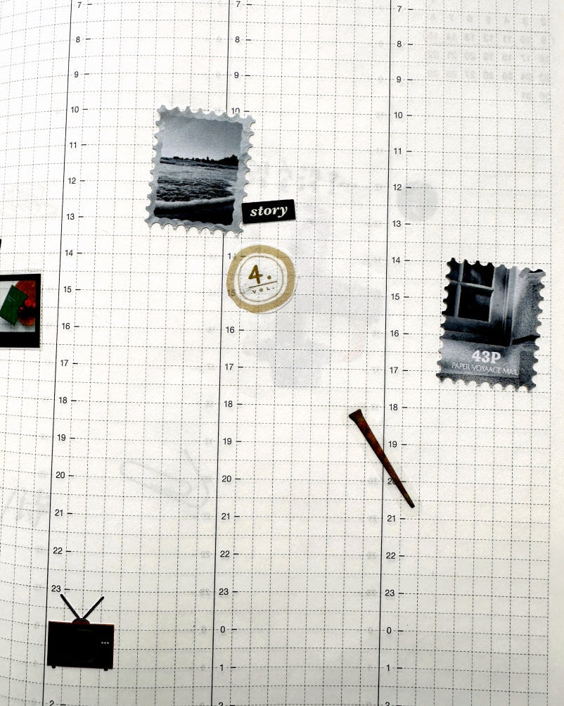 TOP Studio - Postage Moment perforated stamp-frame washi tape SAMPLES