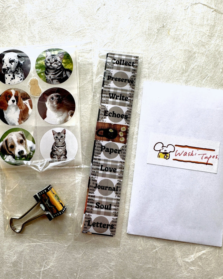 TOP Studio - Echoes of Paper label sticker roll SAMPLES