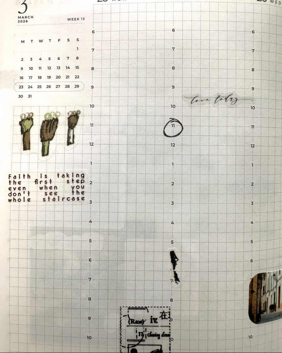 TAOthings Studio - Scribble Plan Collection - Encircle pre-inked push stamp set
