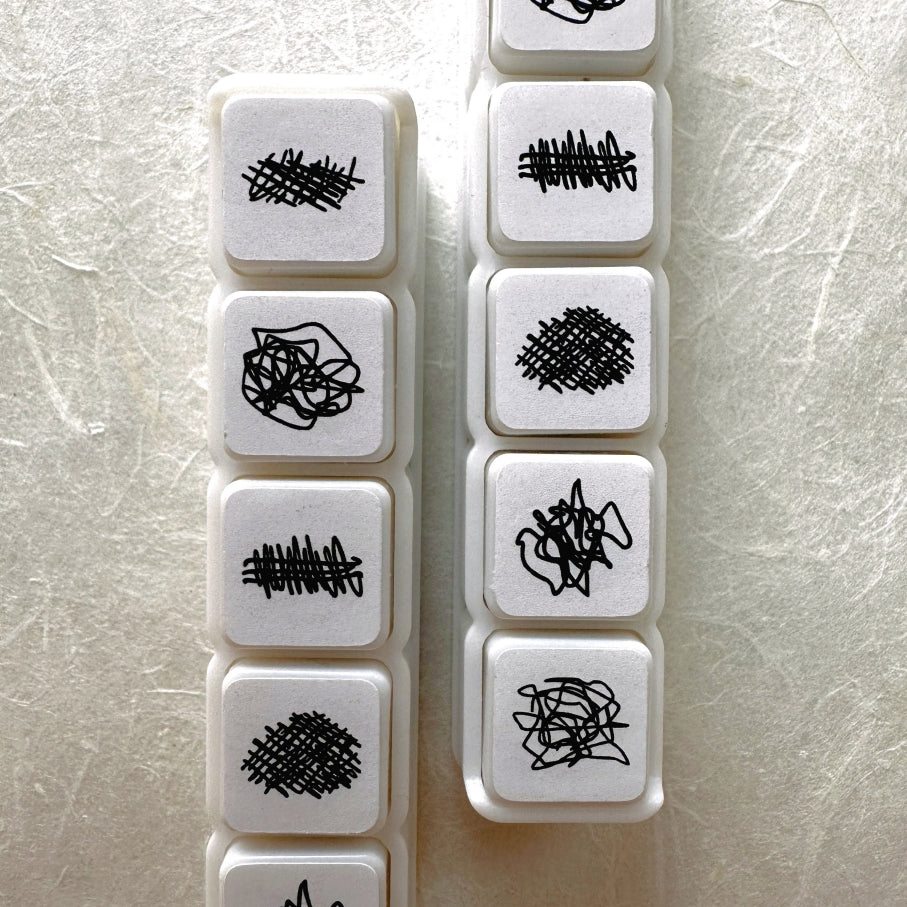 TAOthings Studio - Scribble Plan Collection - Void pre-inked push stamp set