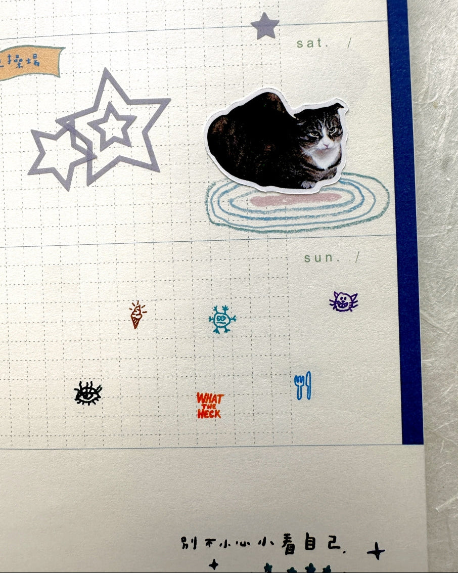 TAOthings Studio - Scribble Plan Collection - Odds 'n Ends pre-inked push stamp set