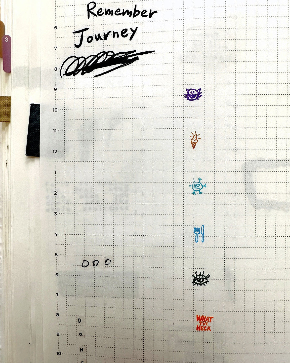 TAOthings Studio - Scribble Plan Collection - Odds 'n Ends pre-inked push stamp set