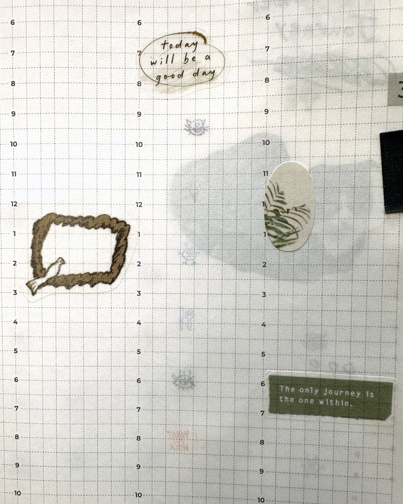 TAOthings Studio - Scribble Plan Collection - Odds 'n Ends pre-inked push stamp set