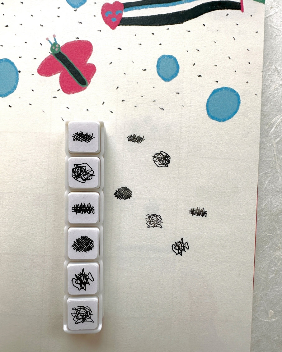 TAOthings Studio - Scribble Plan Collection - Void pre-inked push stamp set