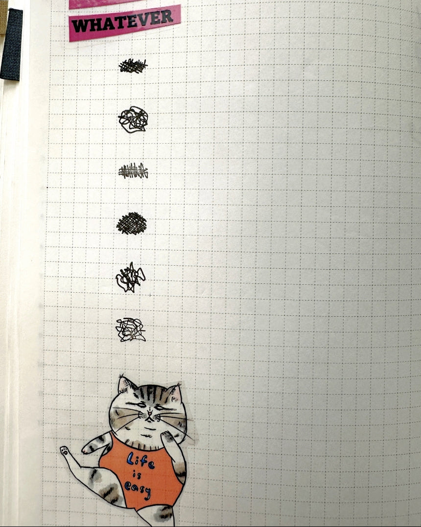 TAOthings Studio - Scribble Plan Collection - Void pre-inked push stamp set