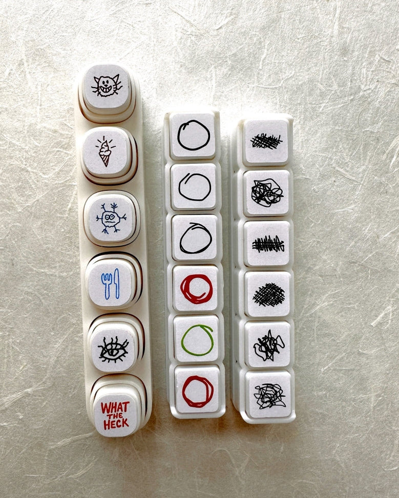 TAOthings Studio - Scribble Plan Collection - Void pre-inked push stamp set
