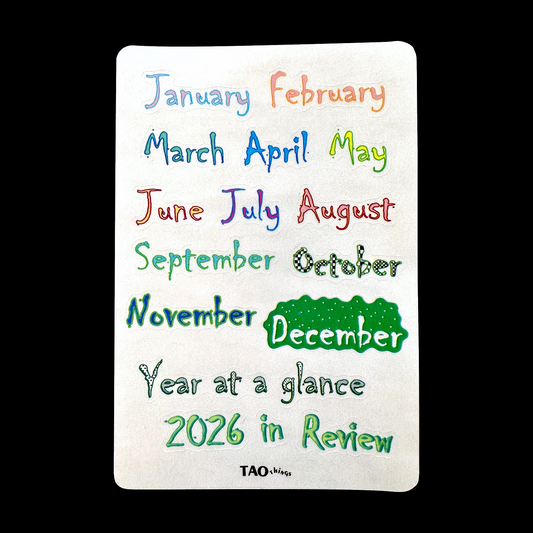 Months 2026 - sticker sheet by TAOthings Studio