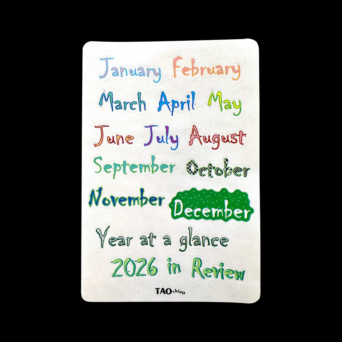 Months 2026 - sticker sheet by TAOthings Studio