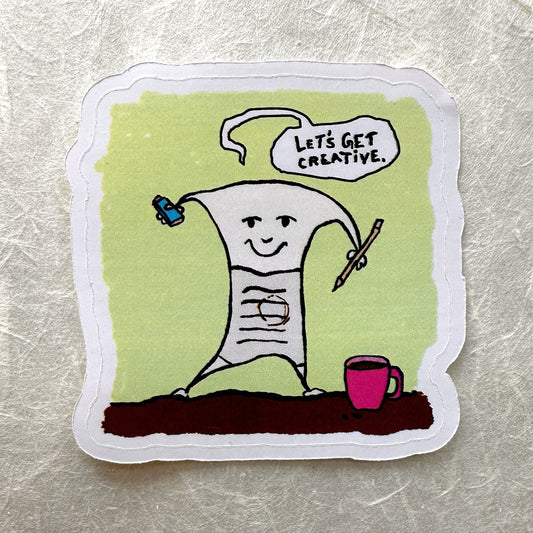 Mr. Paper - 5 cm die-cut stickers (pack of 3) by TAOthings Studio