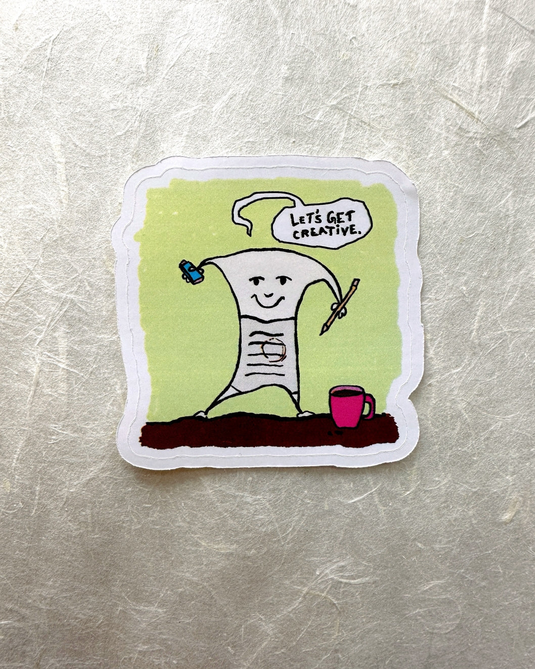 Mr. Paper - 5 cm die-cut stickers (pack of 3) by TAOthings Studio