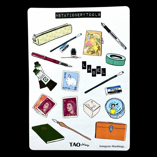 Stationery Tools - sticker sheets by TAOthings Studio