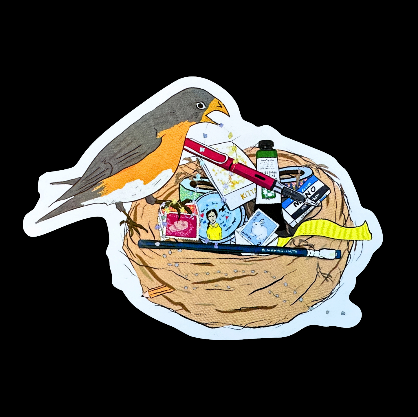 Stationery Collector - large die-cut vinyl stickers by TAOthings Comics