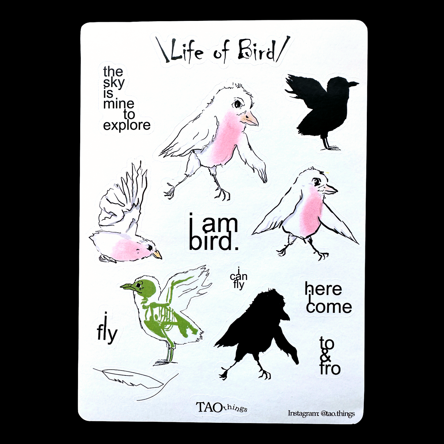 Life of Bird - sticker sheet by TAOthings Comics