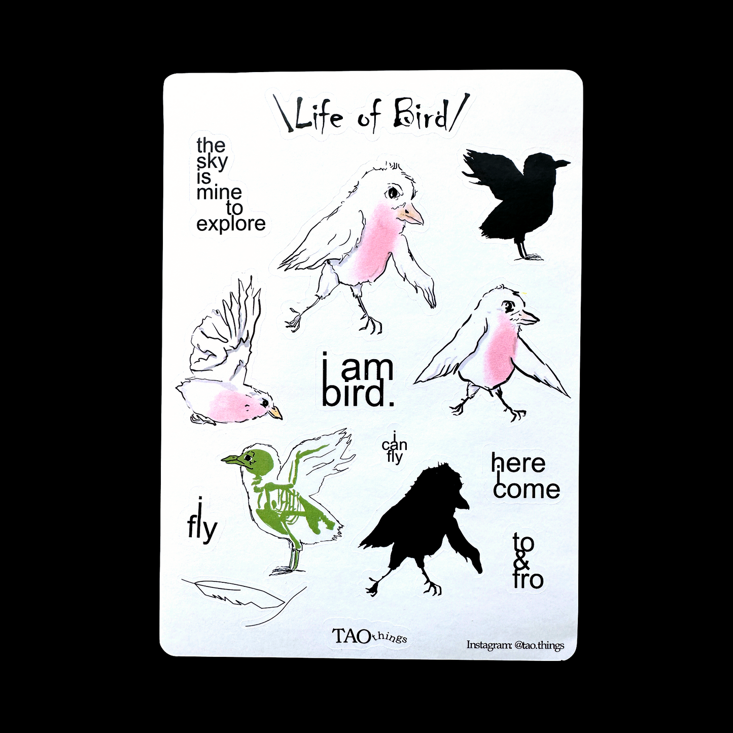 Life of Bird - sticker sheet by TAOthings Comics