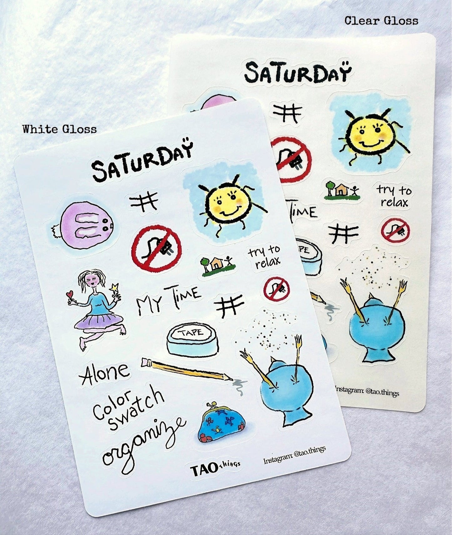 Saturday 'Toons - sticker sheets by TAOthings Studio