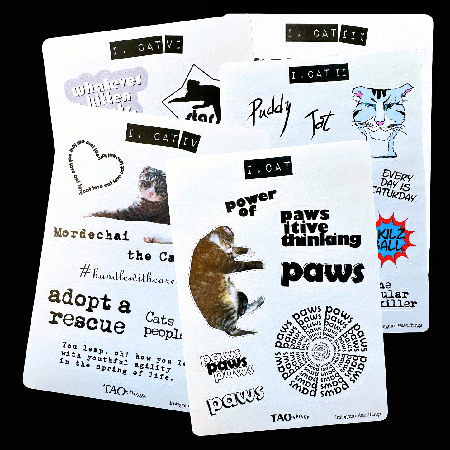 I, Cat - sticker series by TAOthings Studio
