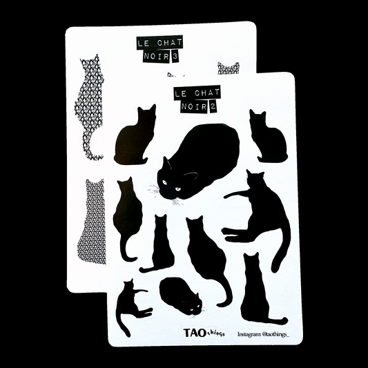 Black Cat - sticker series by TAOthings Studio