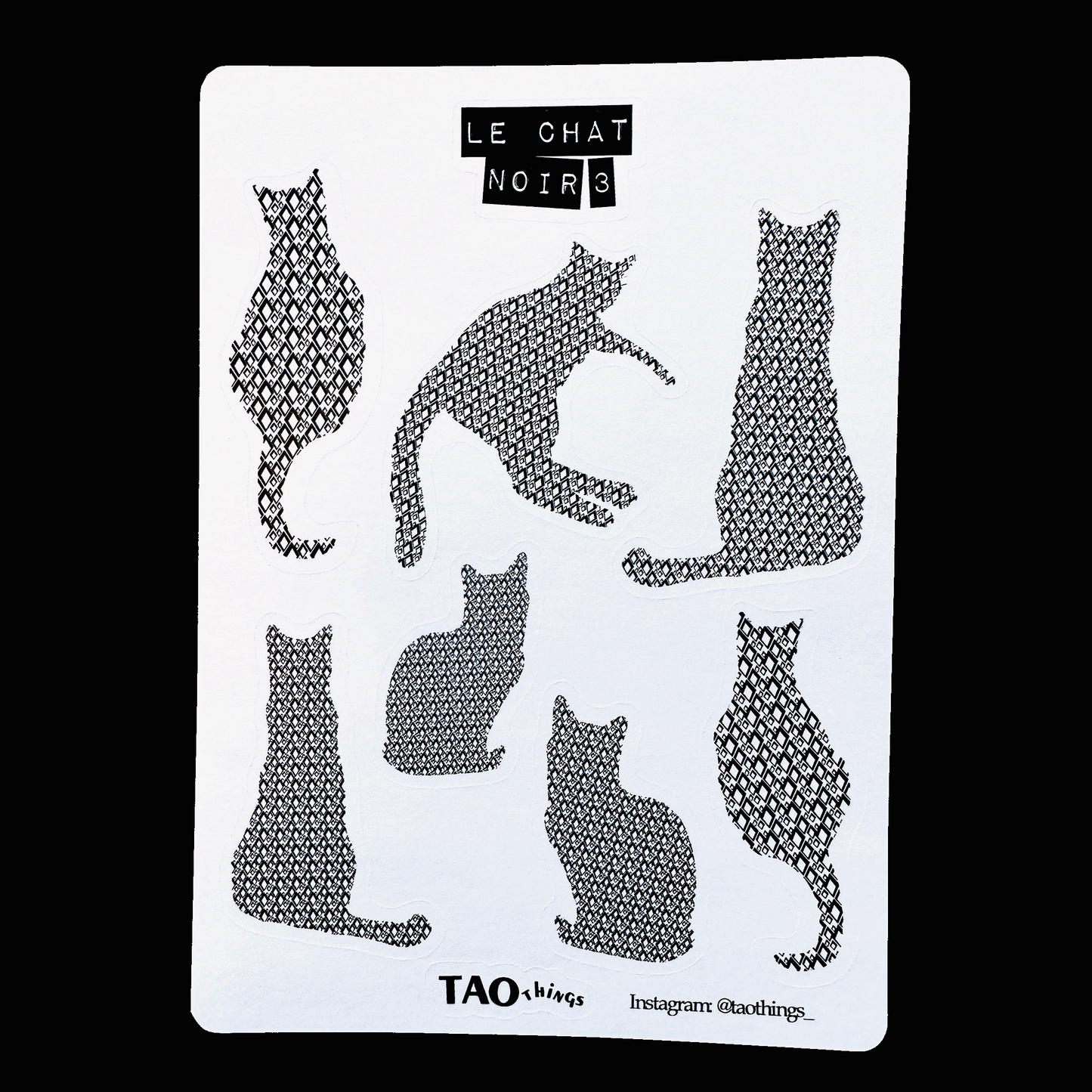 Black Cat - sticker series by TAOthings Studio