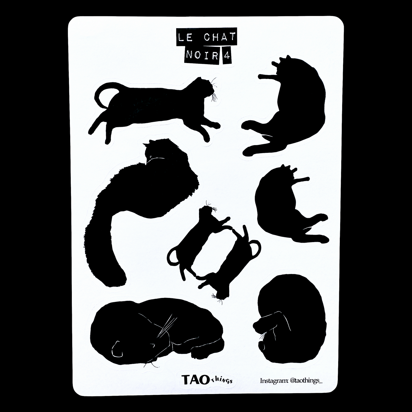Black Cat - sticker series by TAOthings Studio