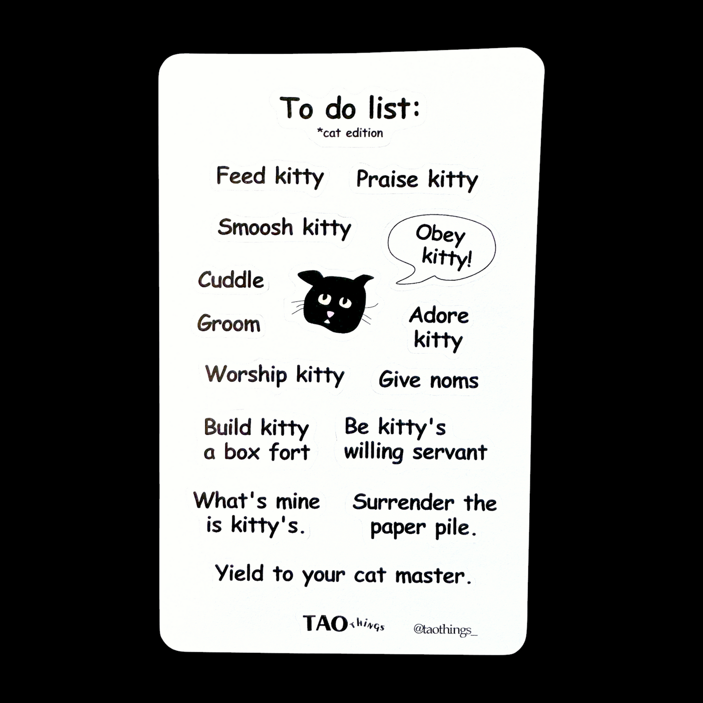 Cat To Do List - sticker sheet by TAOthings Studio