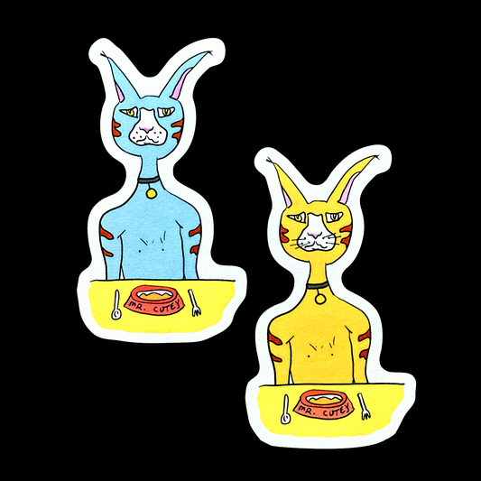 Feeding Mr. Cutey - sticker pack by TAOthings Comics
