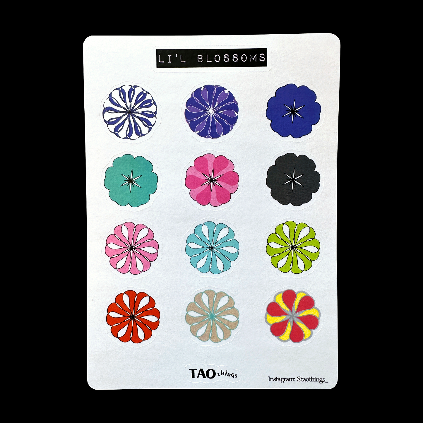 Mandala Blooms / Lil' Blossoms - sticker sheets by TAOthings Studio