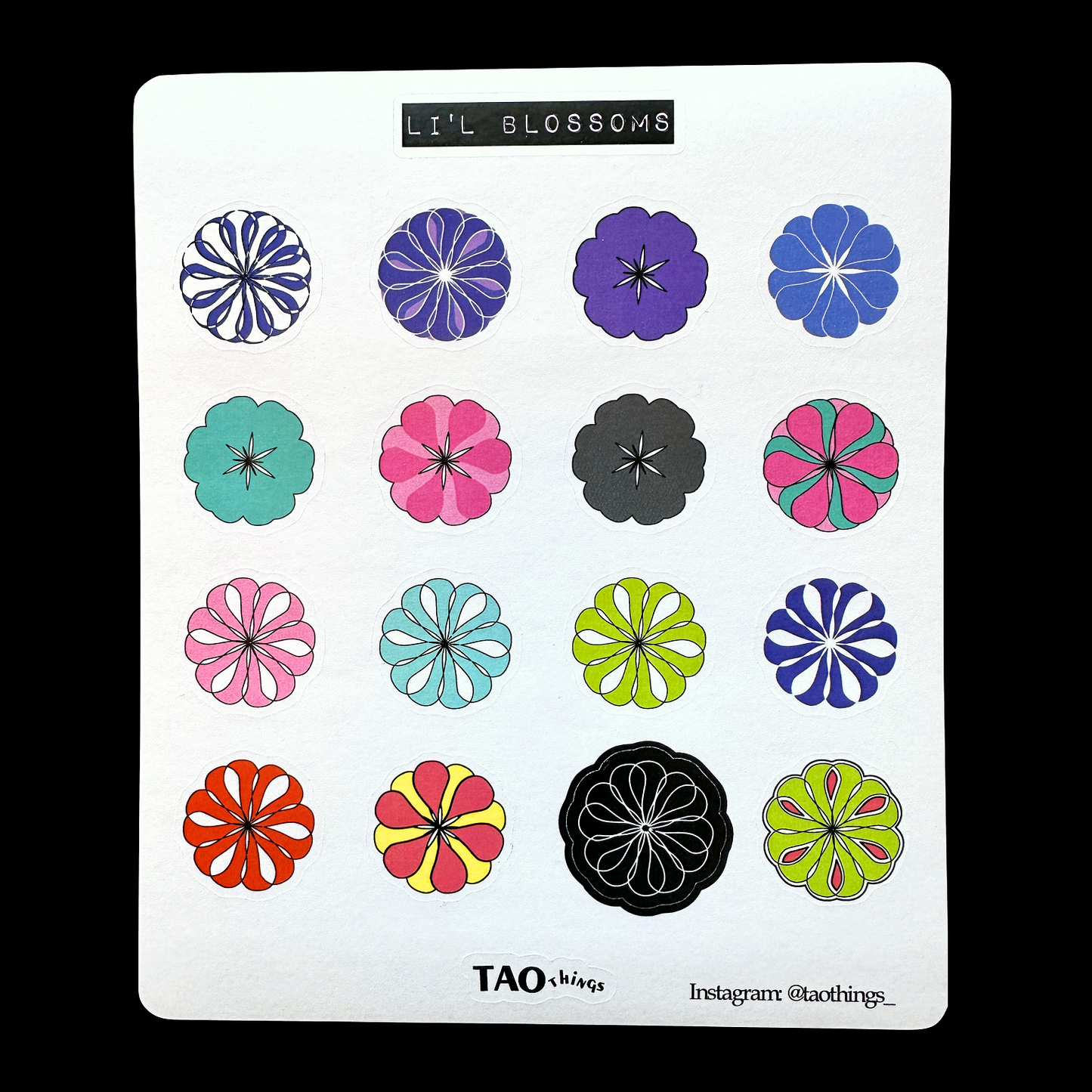 Mandala Blooms / Lil' Blossoms - sticker sheets by TAOthings Studio