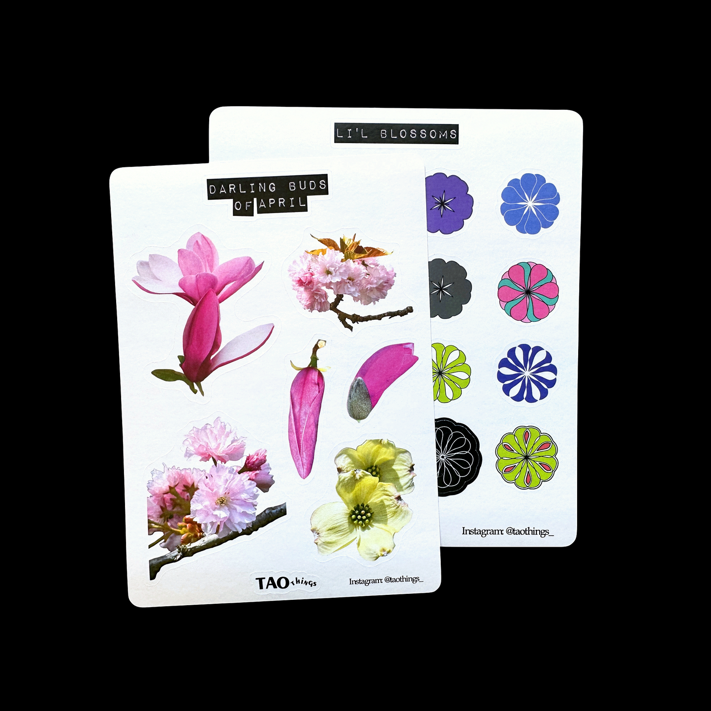 Mandala Blooms / Lil' Blossoms - sticker sheets by TAOthings Studio