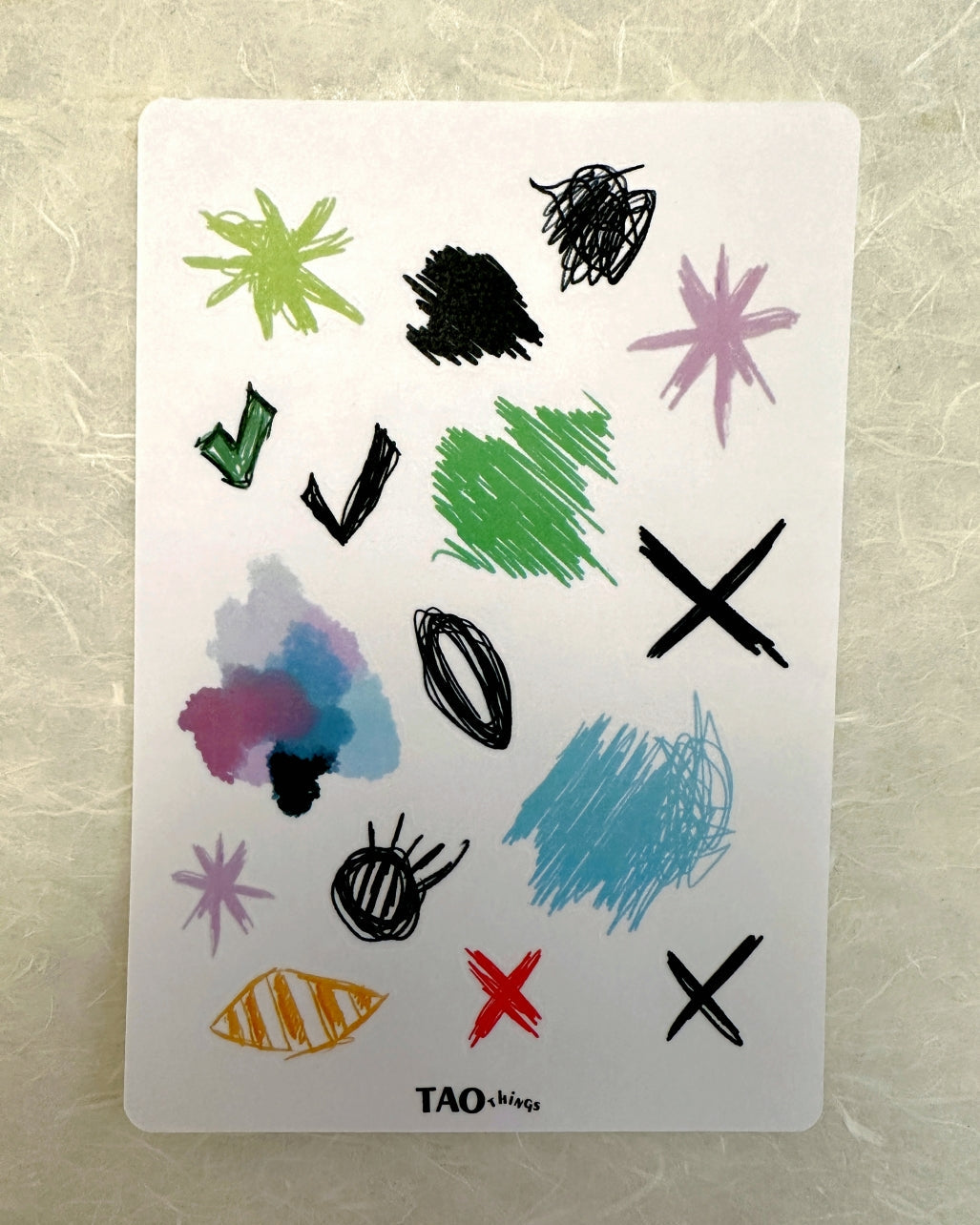 Scribble Marks - washi sticker sheet by TAOthings Studio
