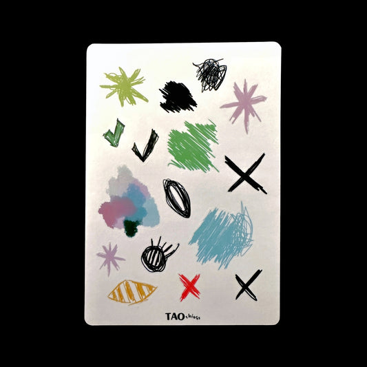 Scribble Marks - washi sticker sheet by TAOthings Studio