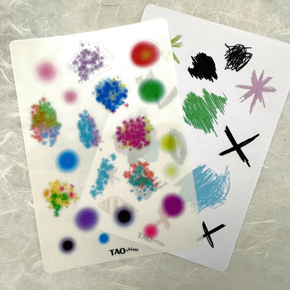 Spray Color - clear sticker sheet by TAOthings Studio