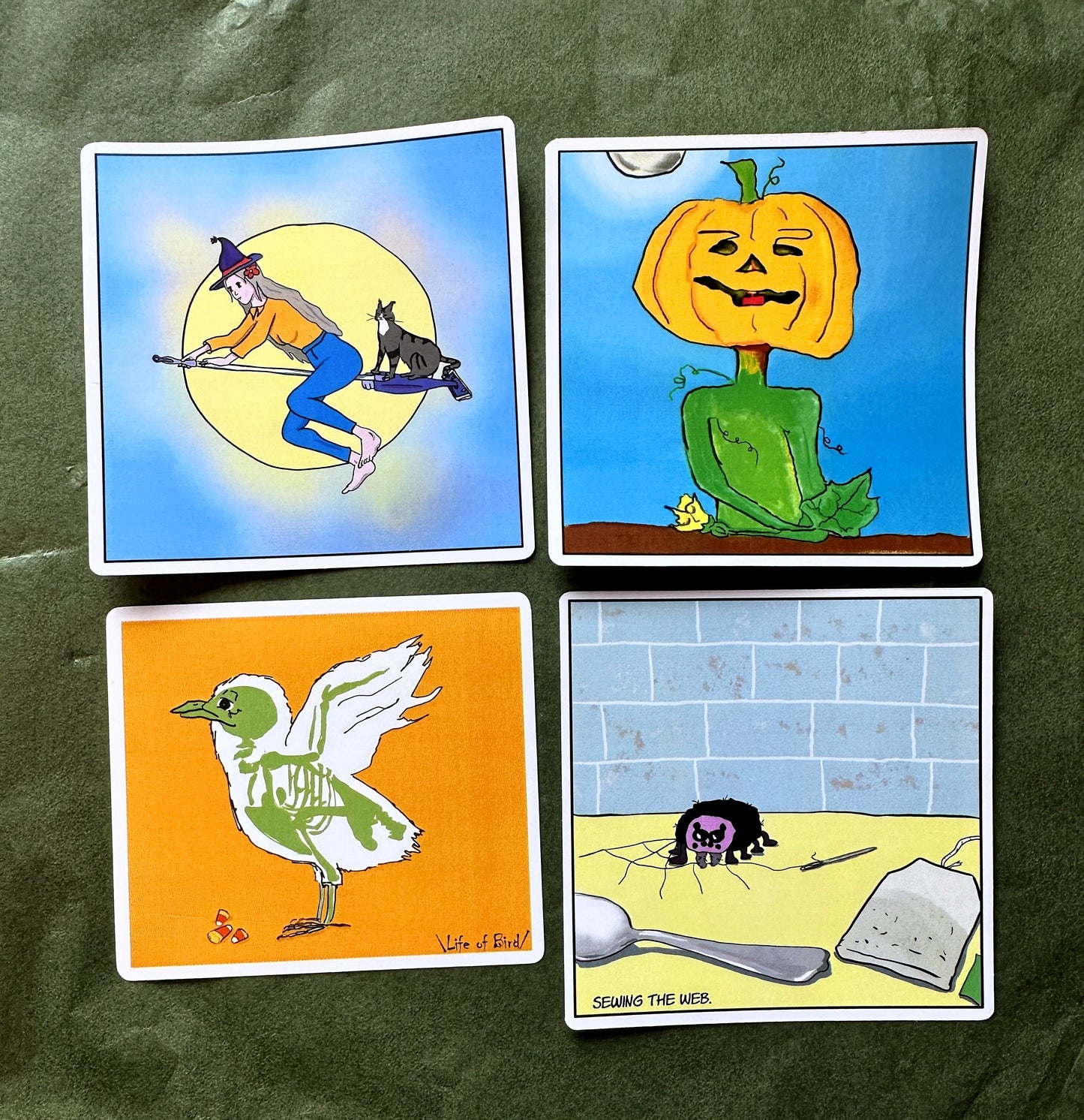 Halloween humor - die-cut stickers by TAOthings Comics
