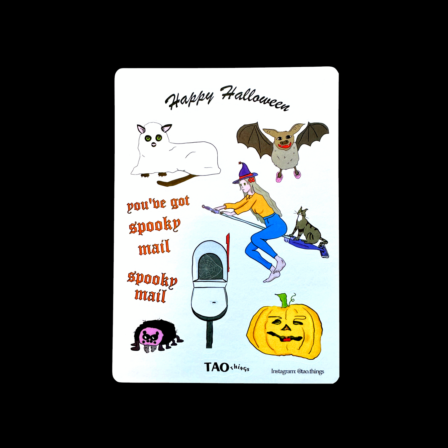 Halloween Spooky Mail - sticker sheets by TAOthings Studio