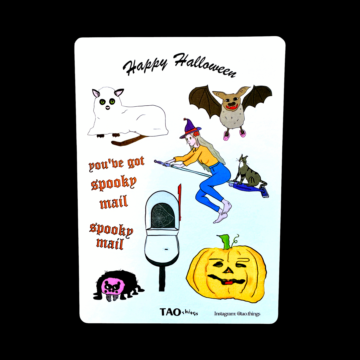 Halloween Spooky Mail - sticker sheets by TAOthings Studio