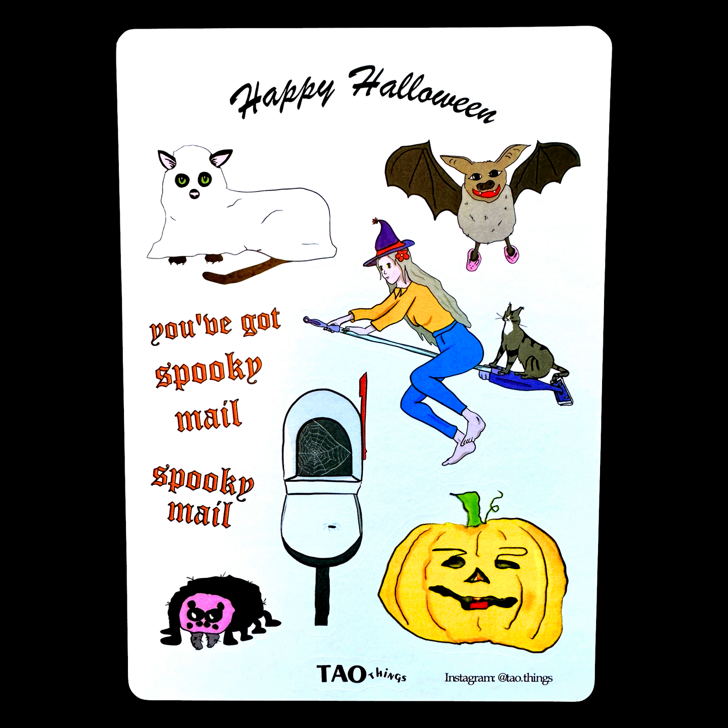 Halloween Spooky Mail - sticker sheets by TAOthings Studio