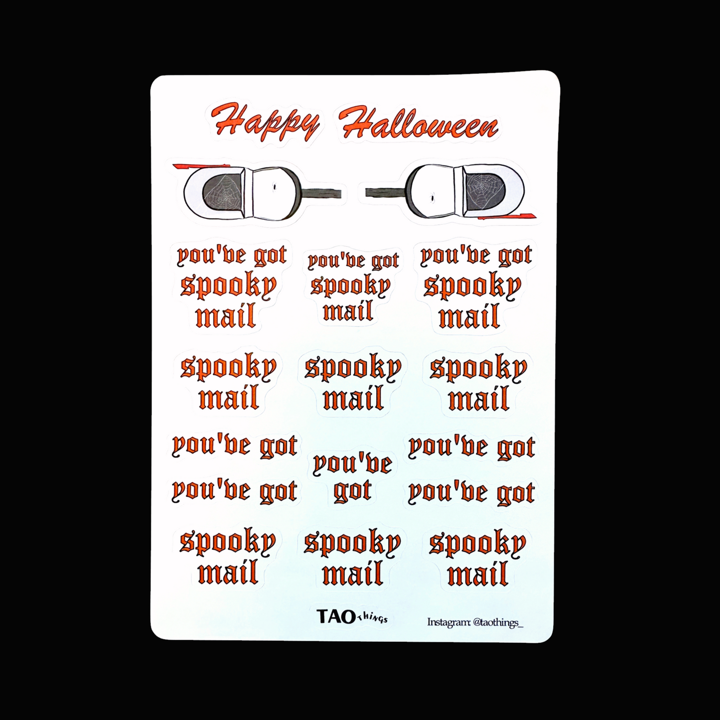 Halloween Spooky Mail - sticker sheets by TAOthings Studio