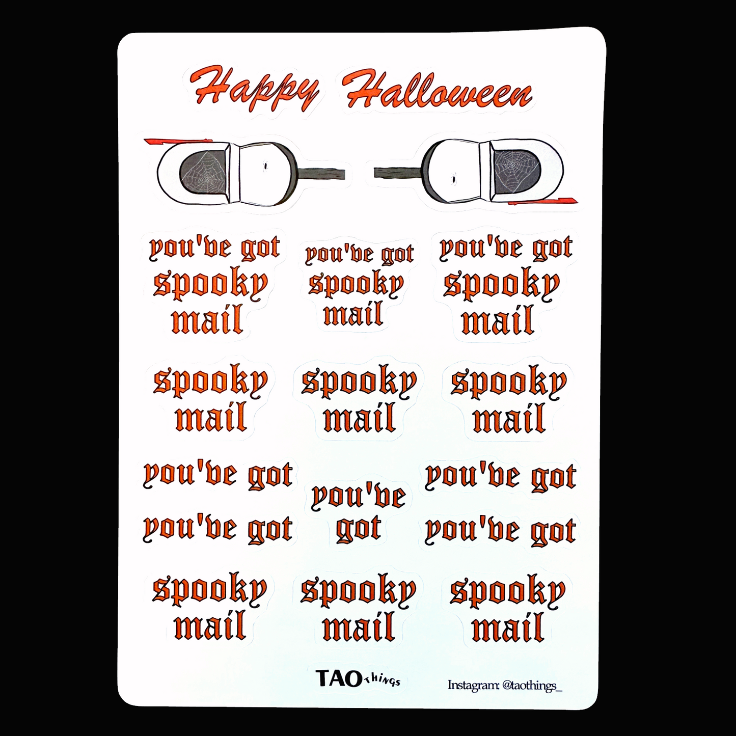 Halloween Spooky Mail - sticker sheets by TAOthings Studio