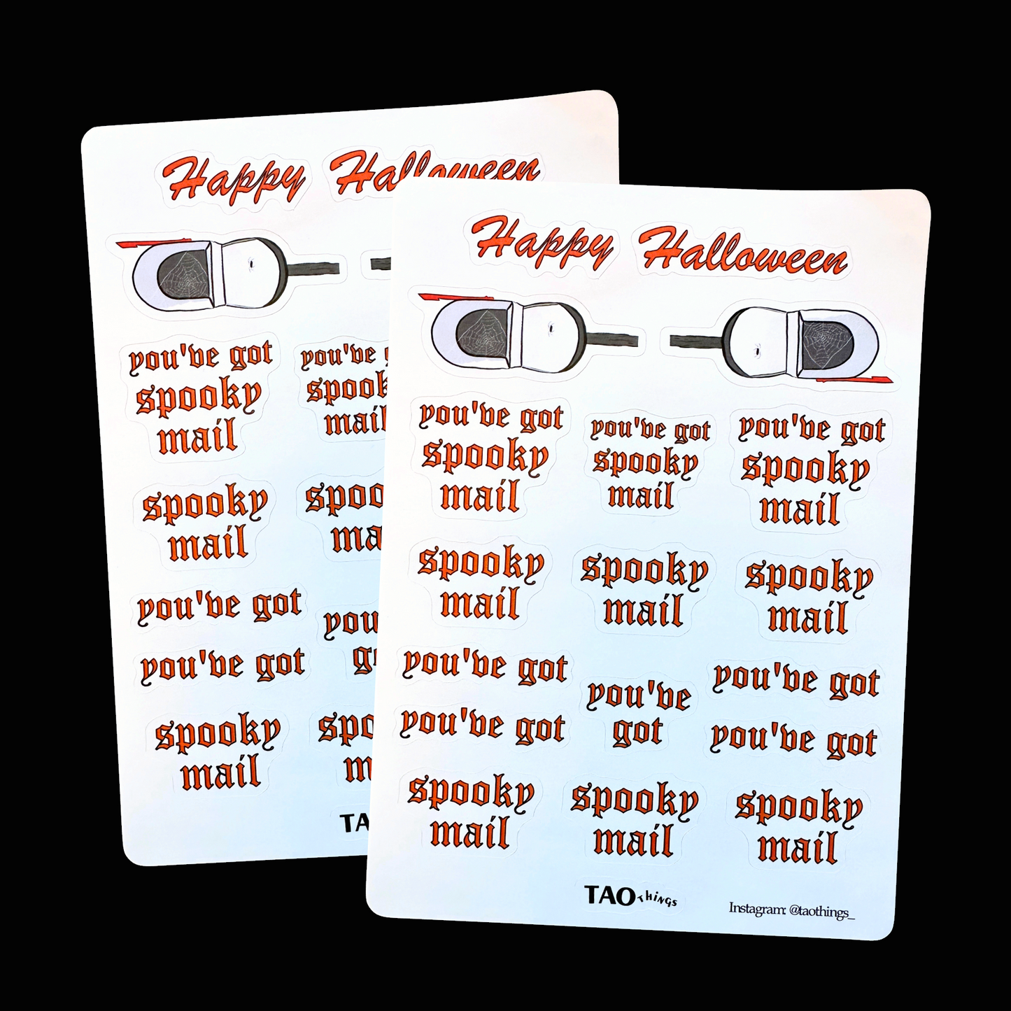 Halloween Spooky Mail - sticker sheets by TAOthings Studio