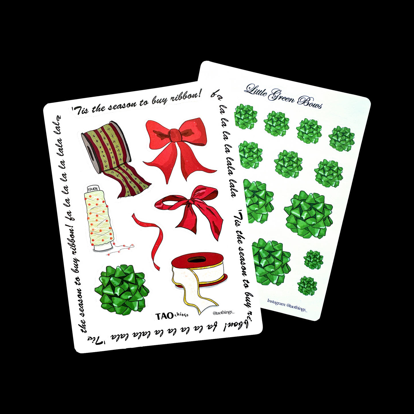 Tis the Season (Ribbons & Bows) - sticker sheets by TAOthings Studio