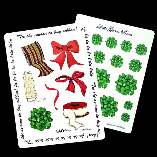 Tis the Season (Ribbons & Bows) - sticker sheets by TAOthings Studio