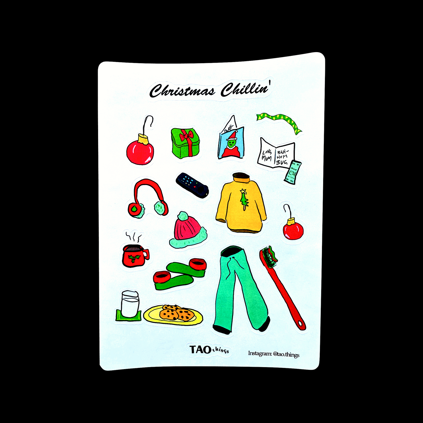 Christmas Chillin' - sticker sheet by TAOthings Comics