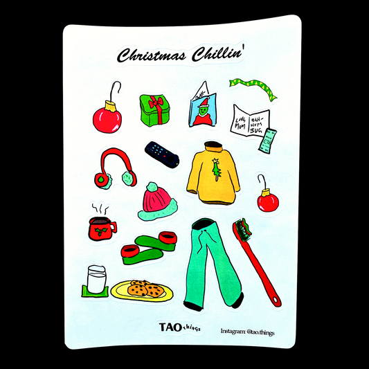 Christmas Chillin' - sticker sheet by TAOthings Comics