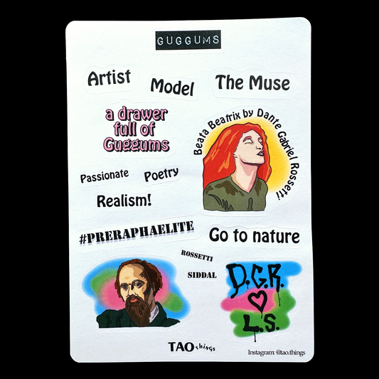 Pre-Raphaelite Lover - sticker sheet by TAOthings Studio