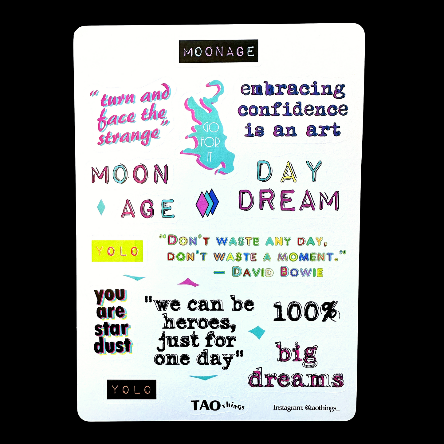 Cosmic Play / Moonage - sticker sheets by TAOthings Studio
