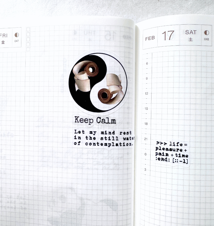Keep Calm (Zen Goals) - mini sticker sheets by TAOthings Studio