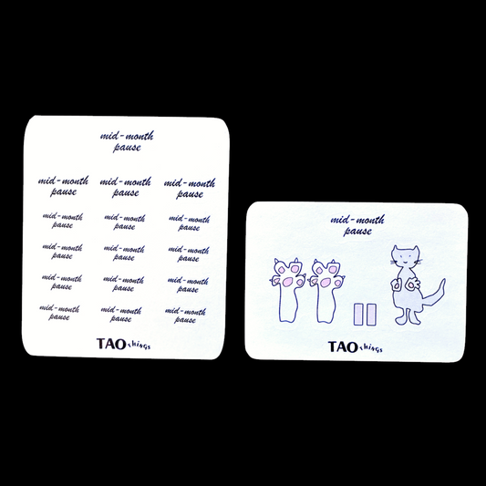Mid-Month Pause/Paws - mini planner sticker sheets by TAOthings Studio