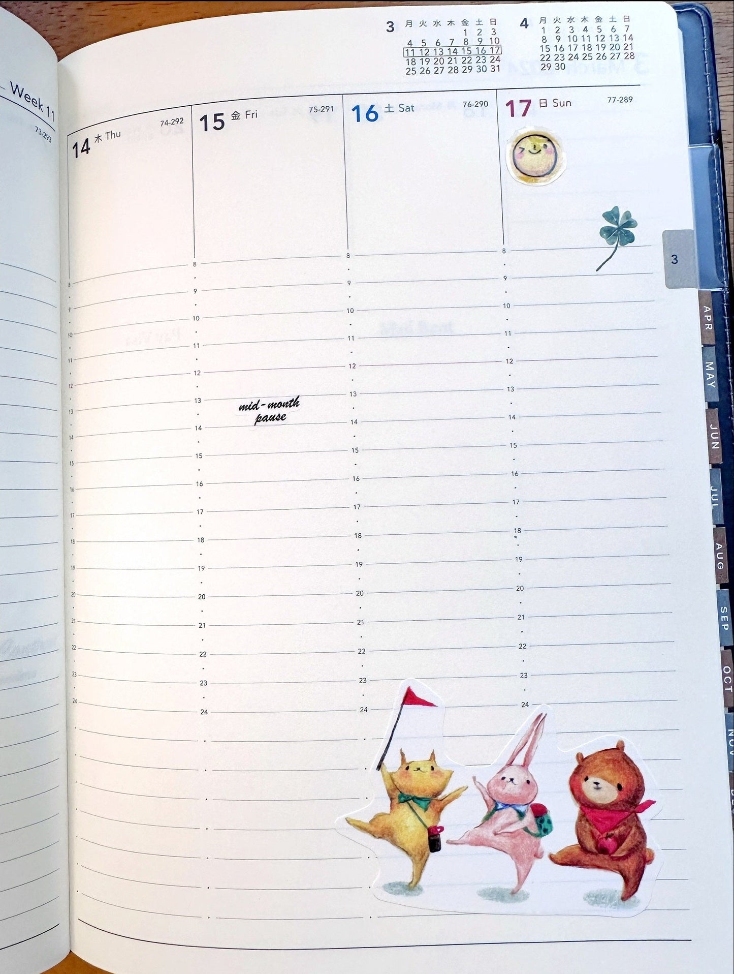 Mid-Month Pause/Paws - mini planner sticker sheets by TAOthings Studio